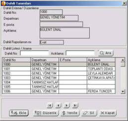 Crystalinfo Dahili Tanımlar